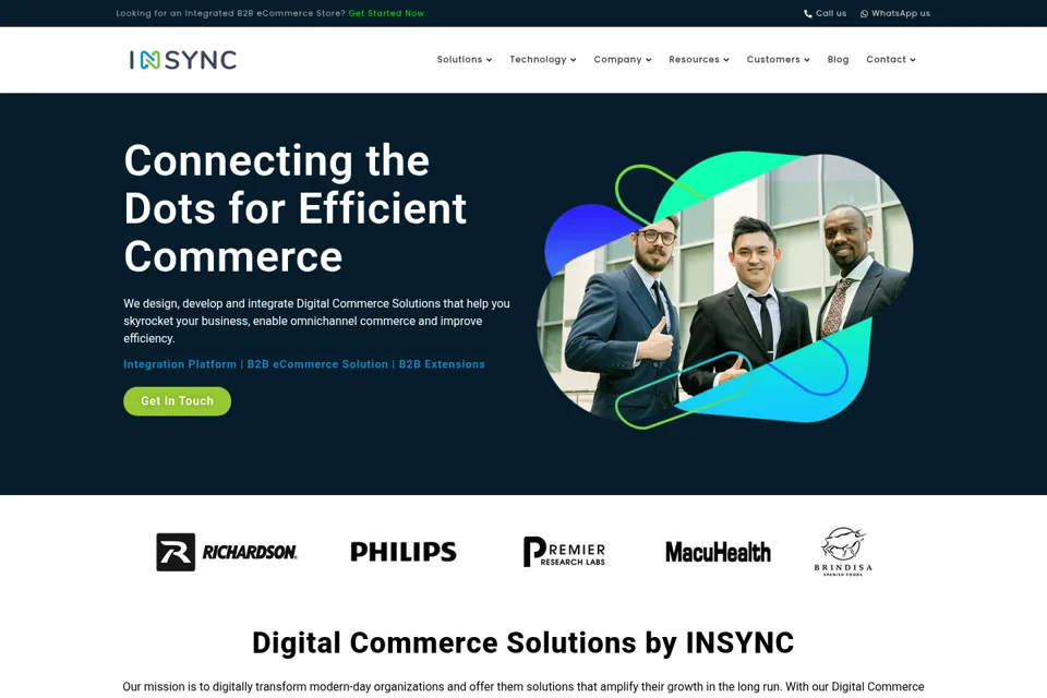 Aperçu de la landing page