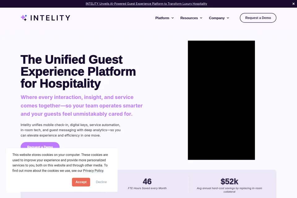 Aperçu de la landing page