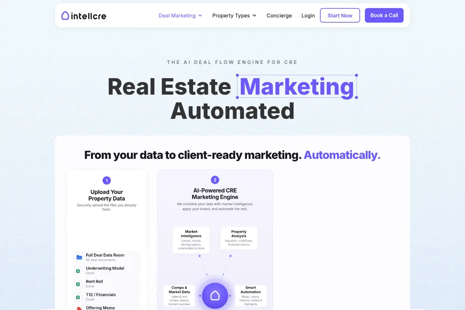 Aperçu de la landing page