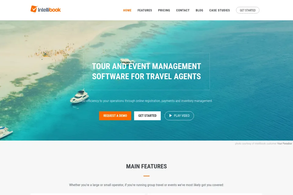 Aperçu de la landing page
