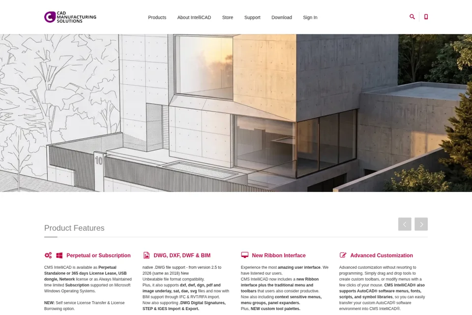 Aperçu de la landing page