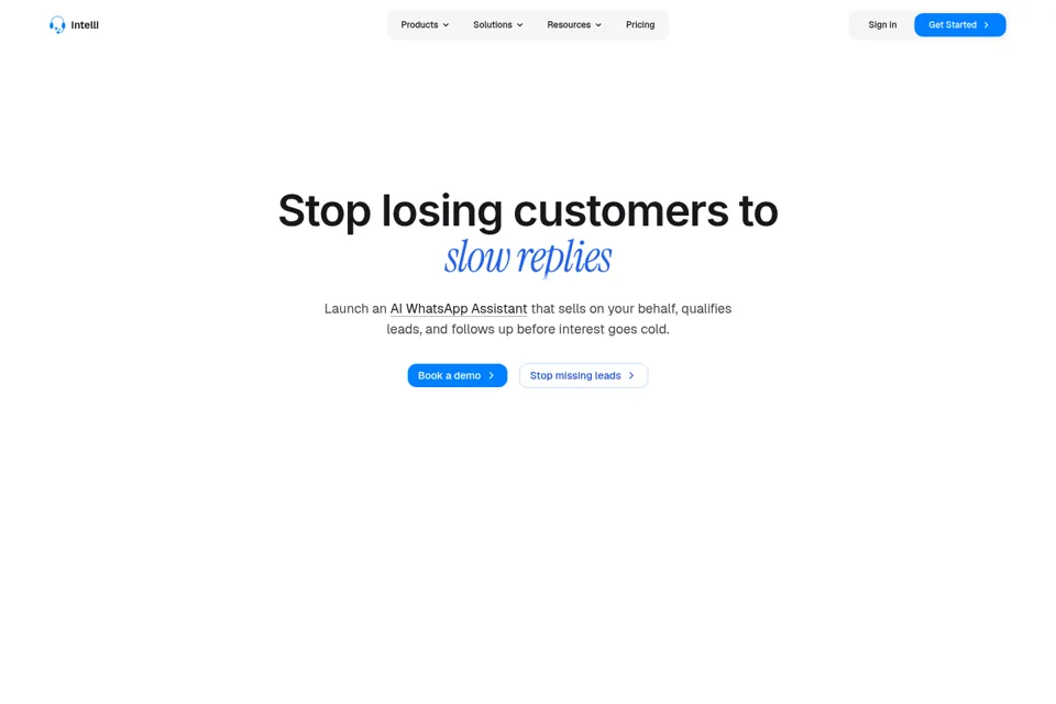 Aperçu de la landing page