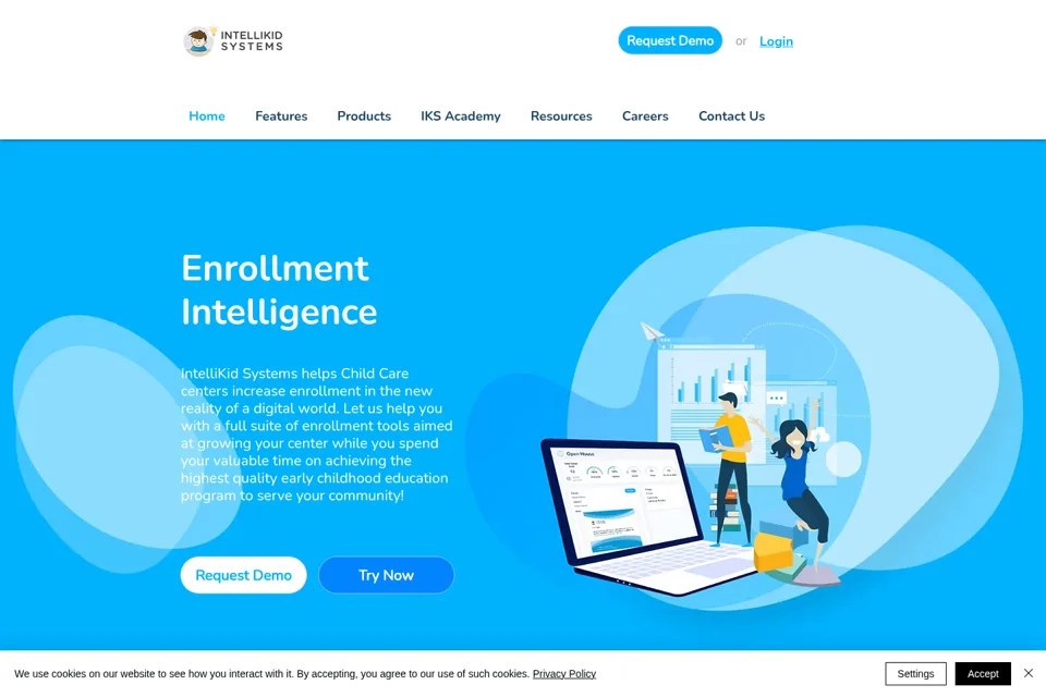 Aperçu de la landing page