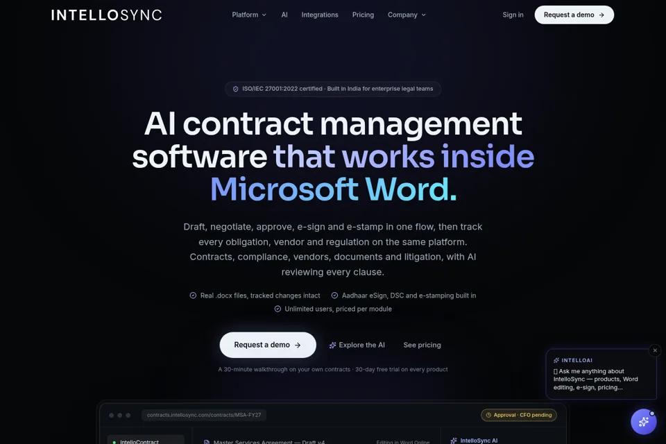 Aperçu de la landing page