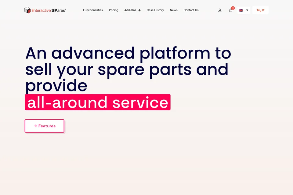 Aperçu de la landing page