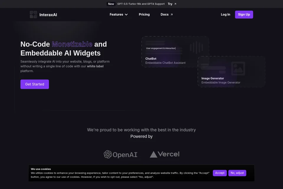 Aperçu de la landing page