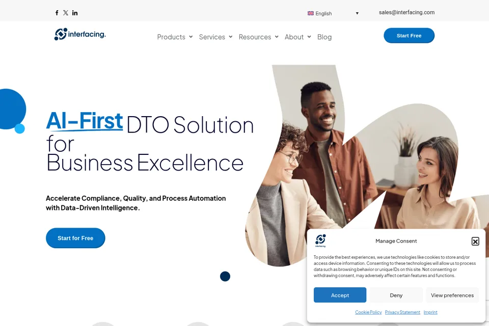 Aperçu de la landing page