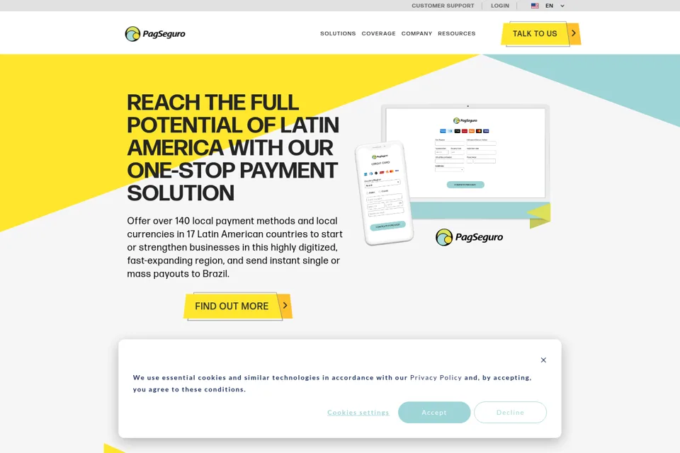 Aperçu de la landing page