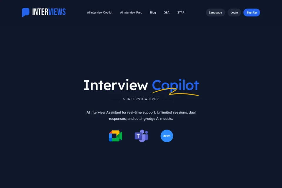 Aperçu de la landing page