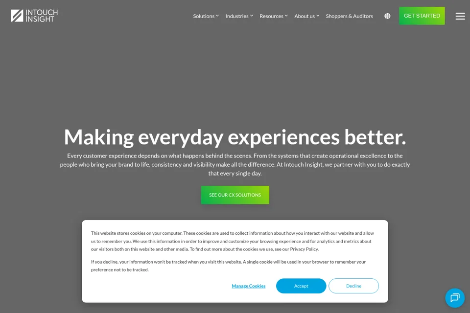 Aperçu de la landing page