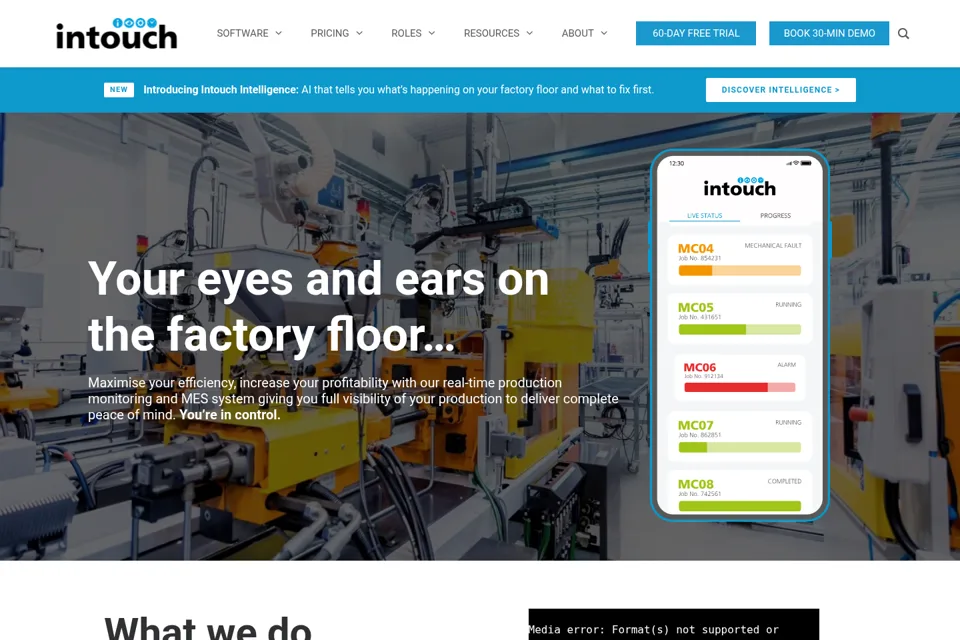 Aperçu de la landing page