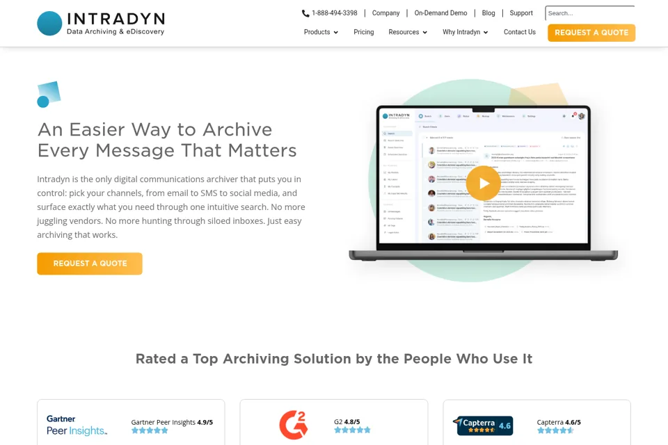 Aperçu de la landing page