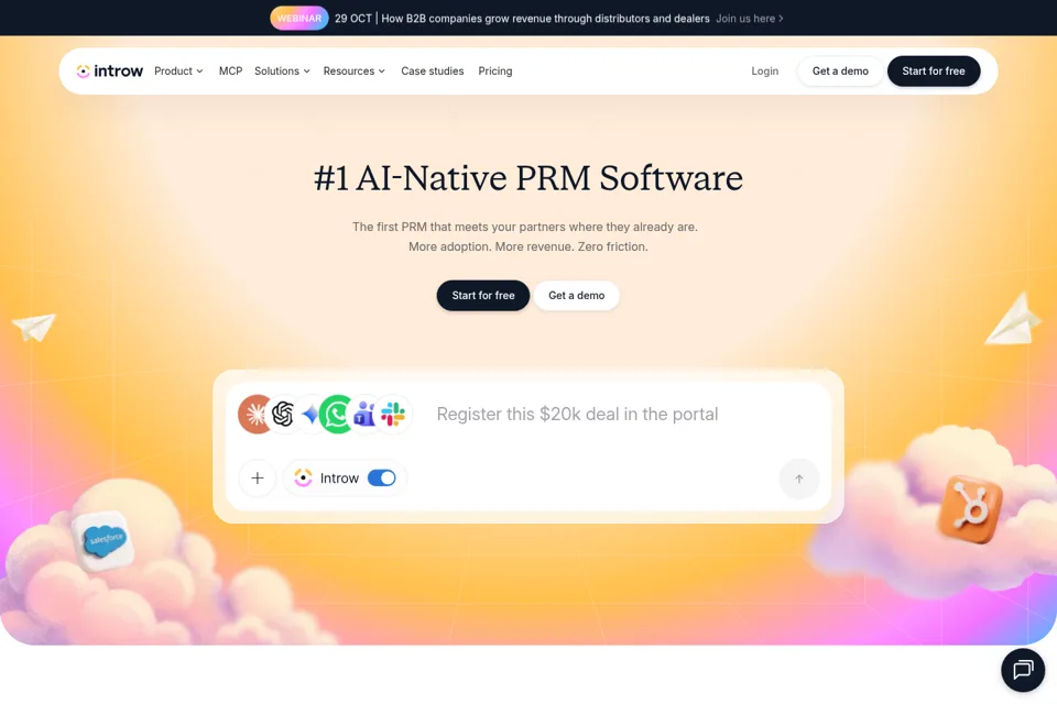 Aperçu de la landing page