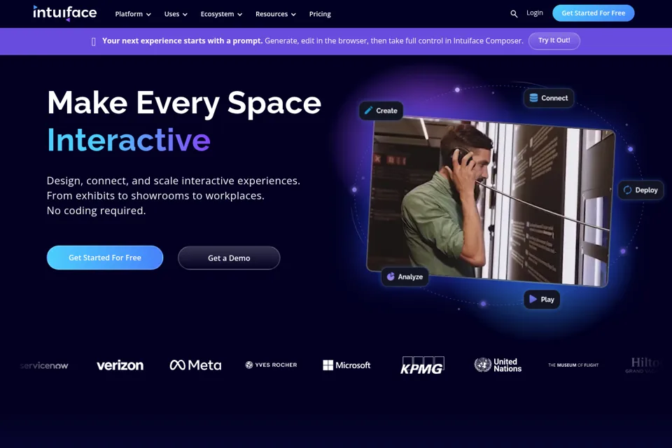 Aperçu de la landing page