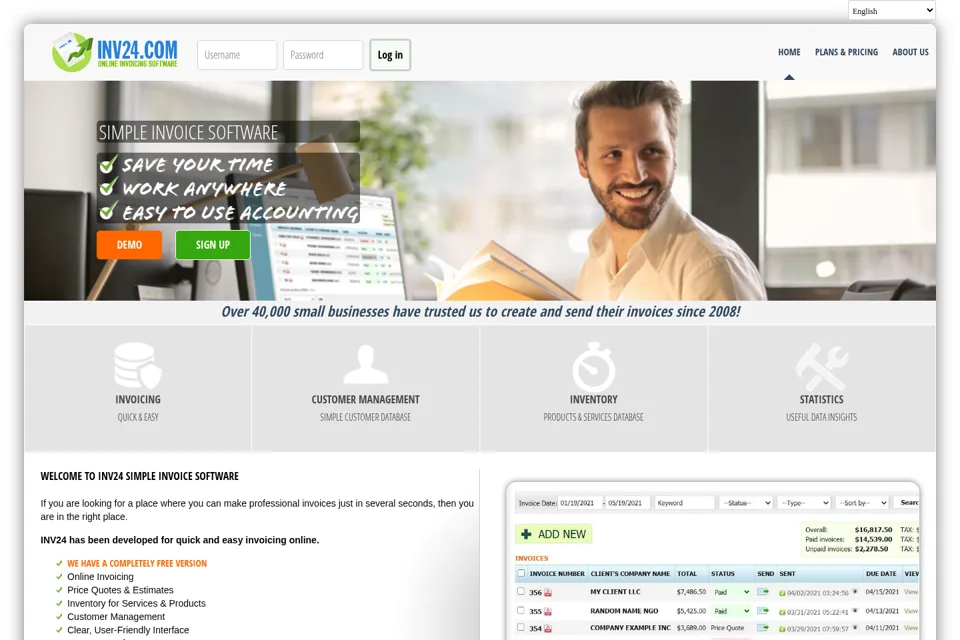 Landing page preview