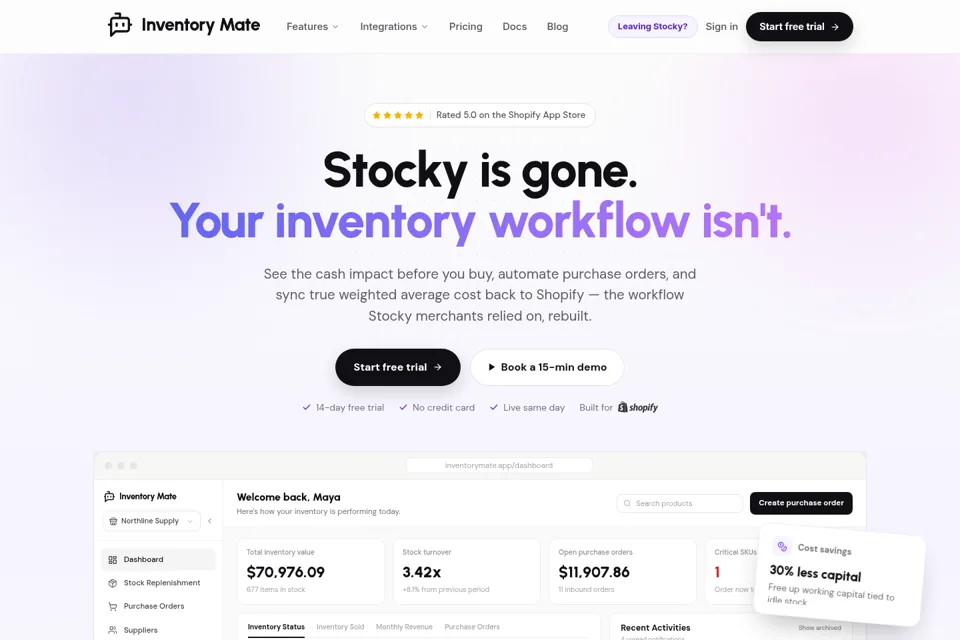 Landing page preview
