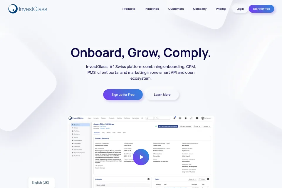 Aperçu de la landing page
