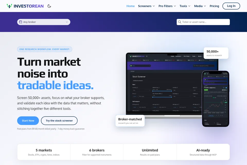 Aperçu de la landing page