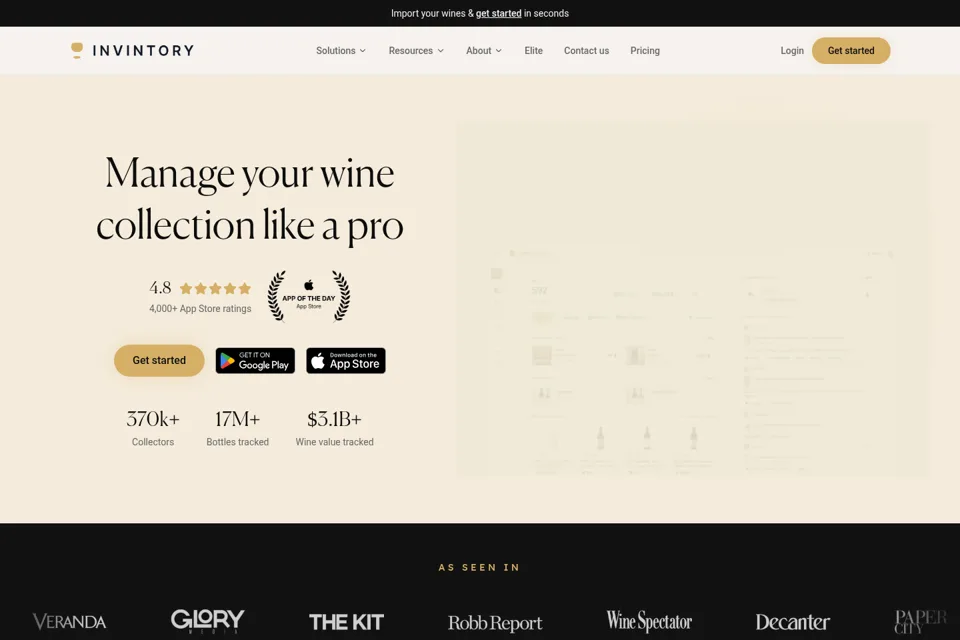 Aperçu de la landing page
