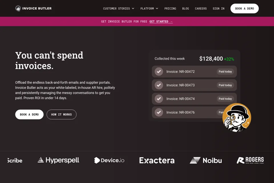 Aperçu de la landing page