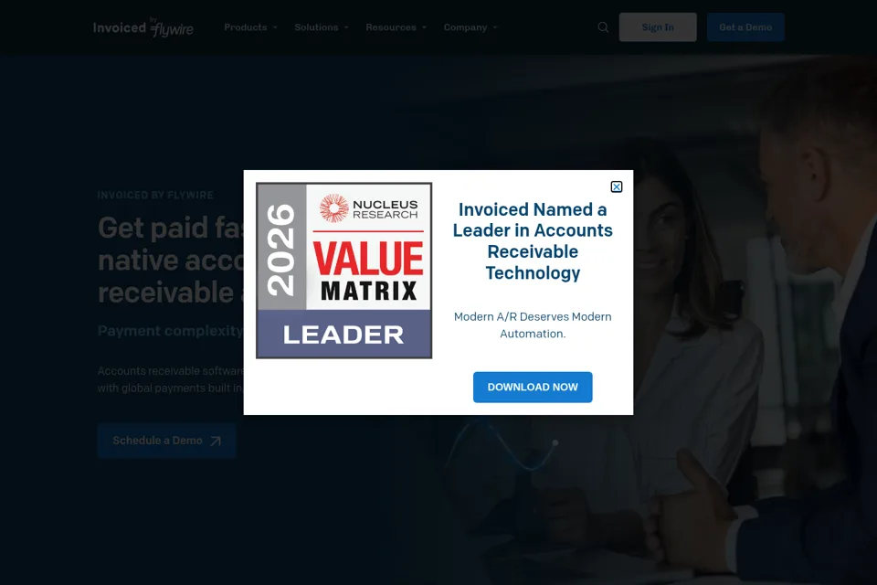 Aperçu de la landing page