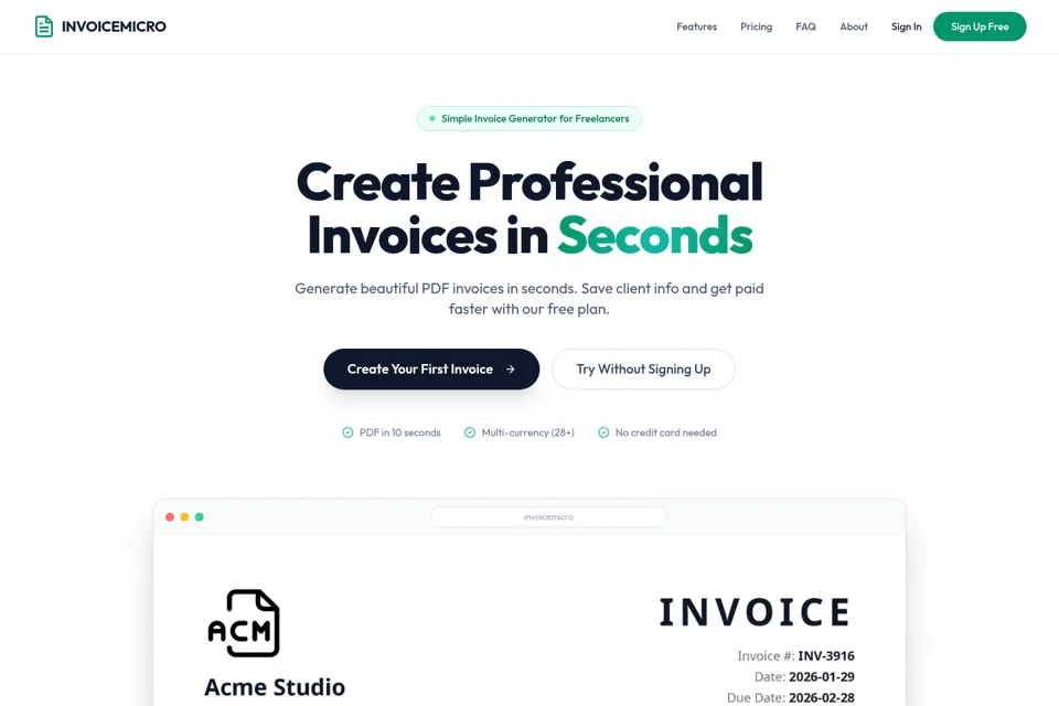 Landing page preview