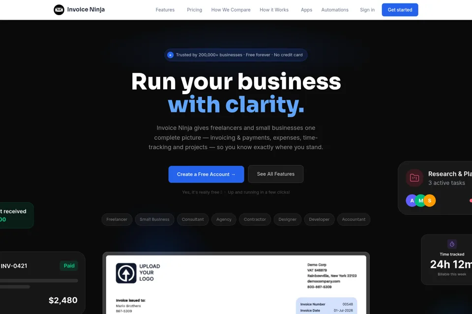 Aperçu de la landing page