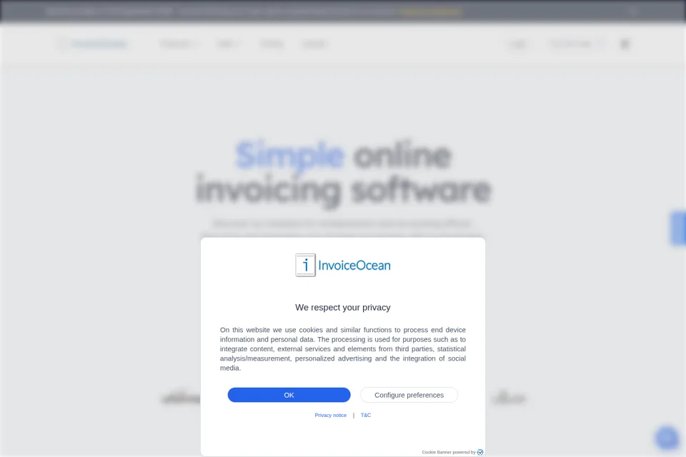 Aperçu de la landing page