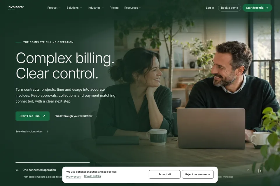 Aperçu de la landing page