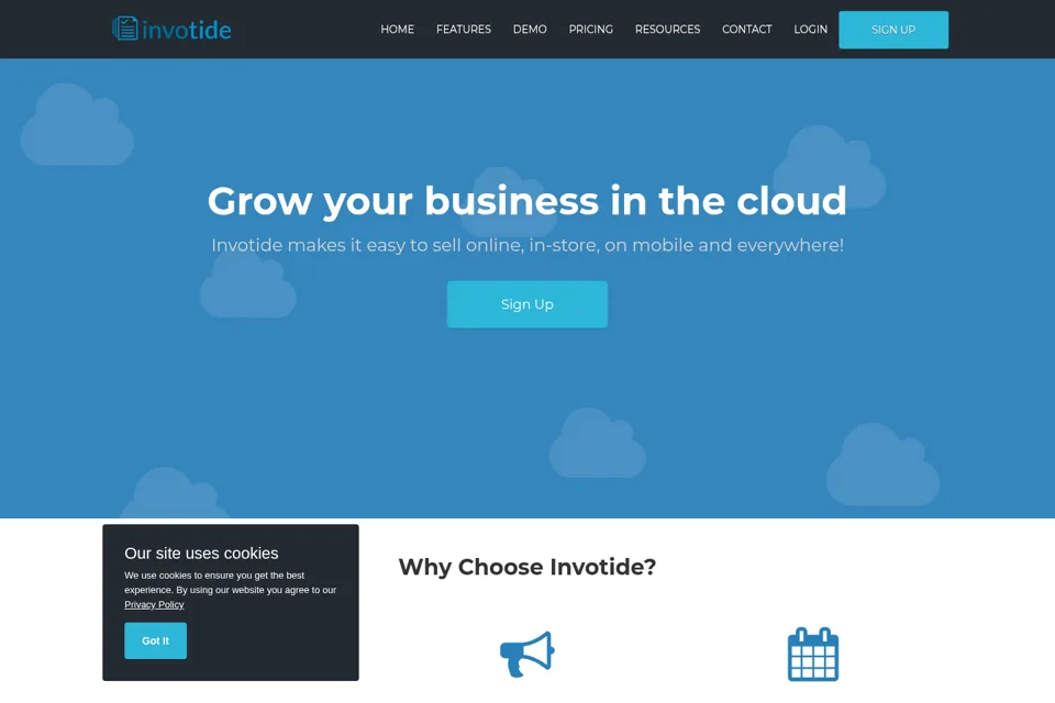 Aperçu de la landing page