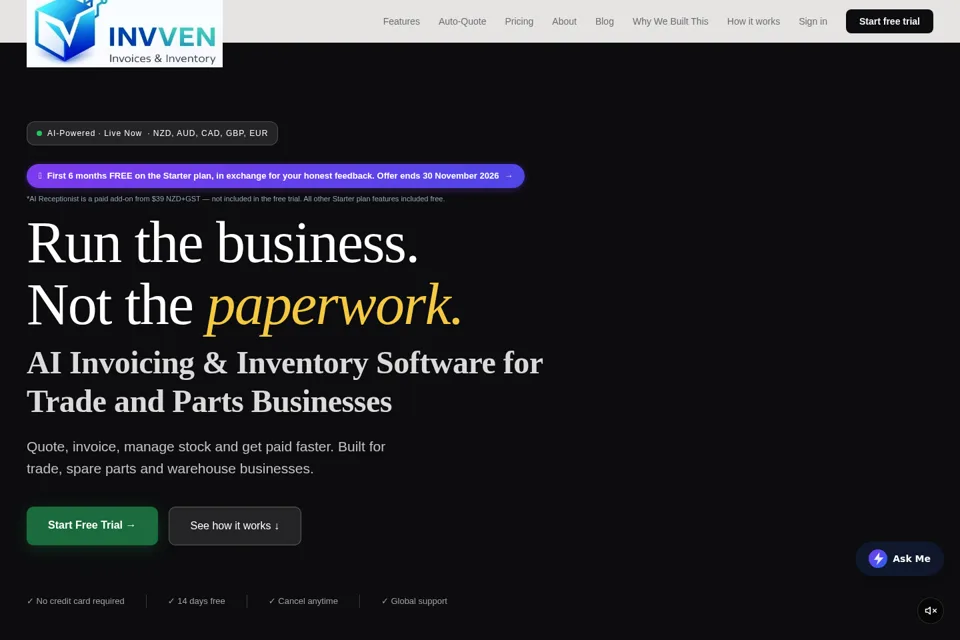 Landing page preview