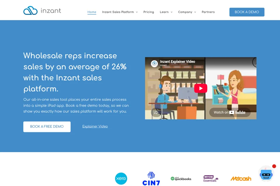 Aperçu de la landing page