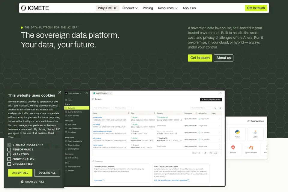 Aperçu de la landing page