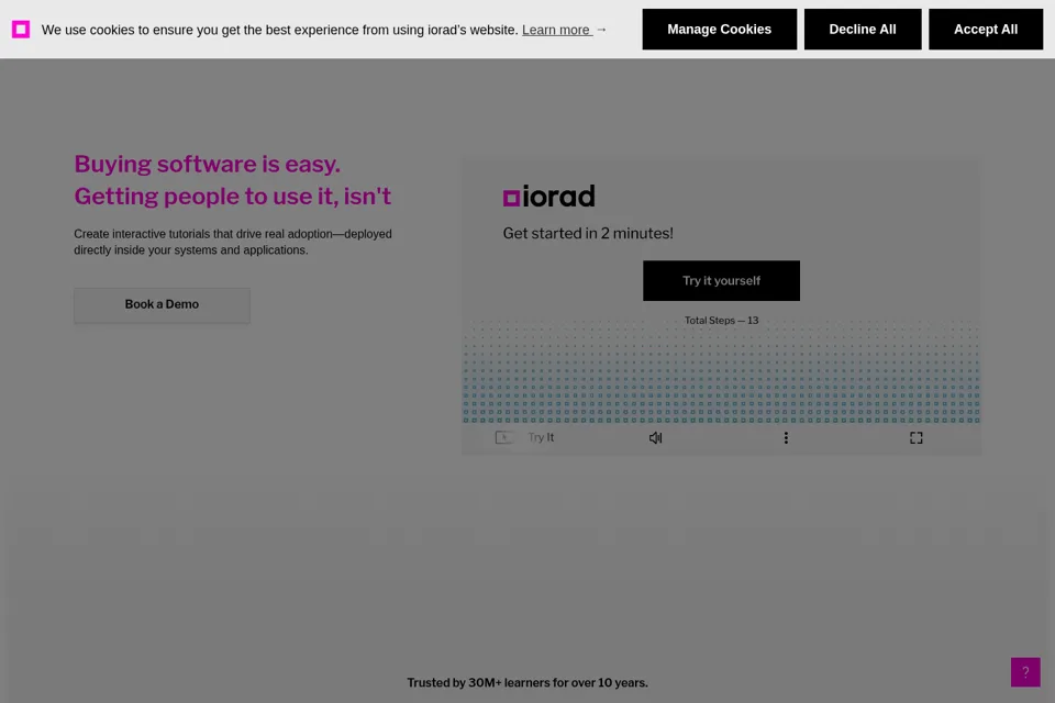 Aperçu de la landing page