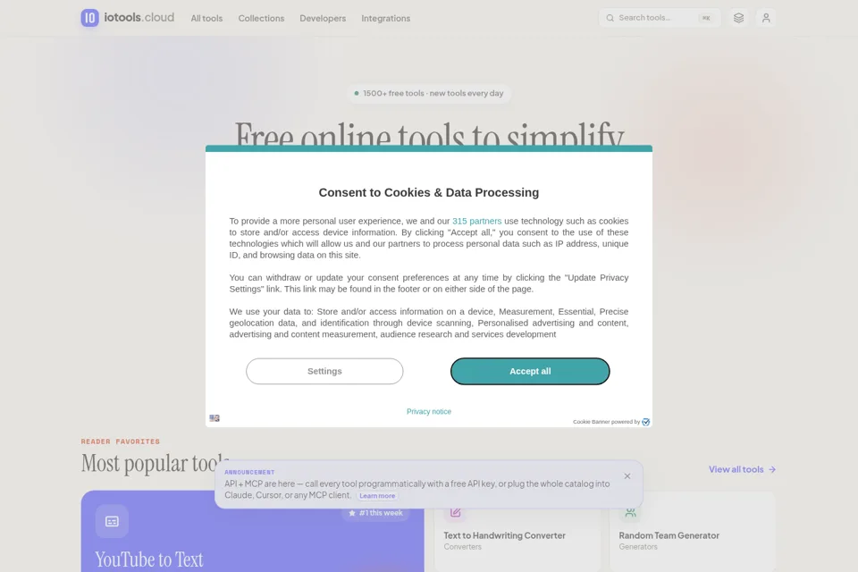 Landing page preview