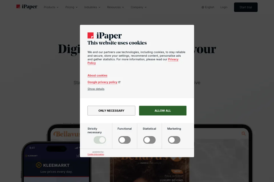 Landing page preview