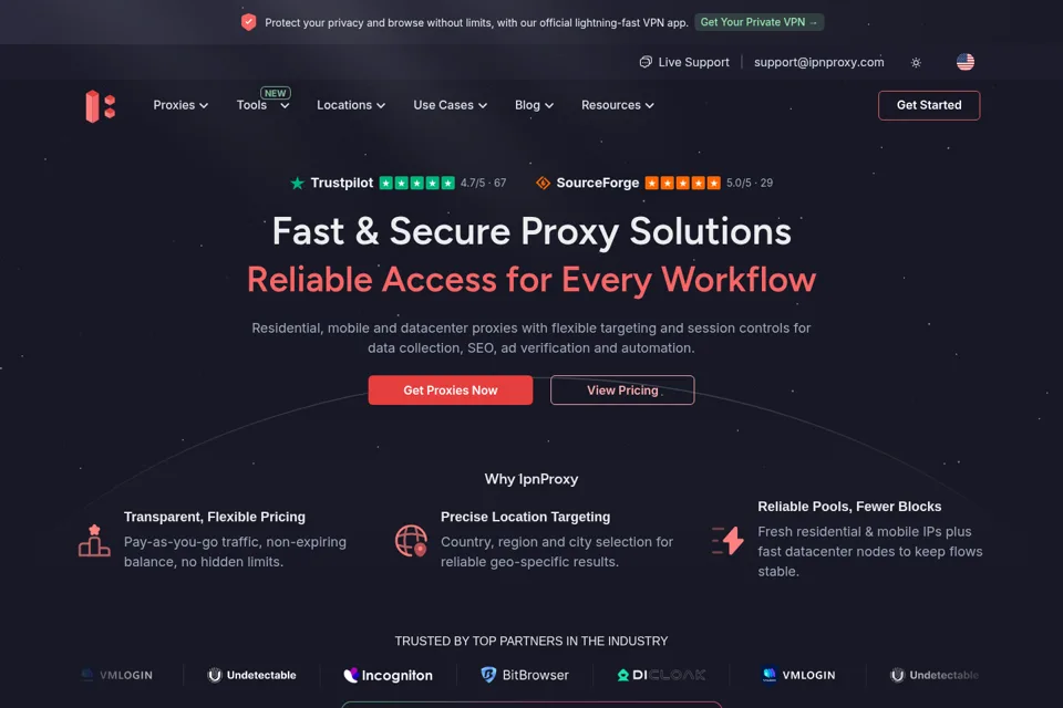 Landing page preview