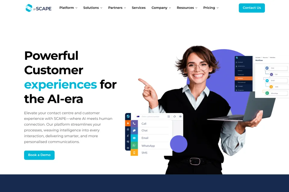 Aperçu de la landing page