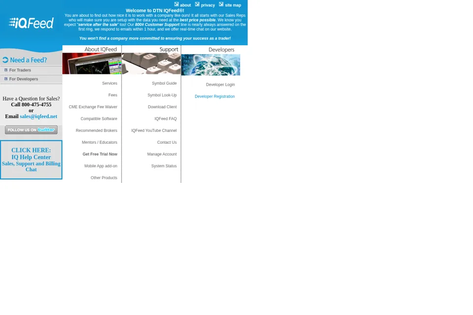 Aperçu de la landing page
