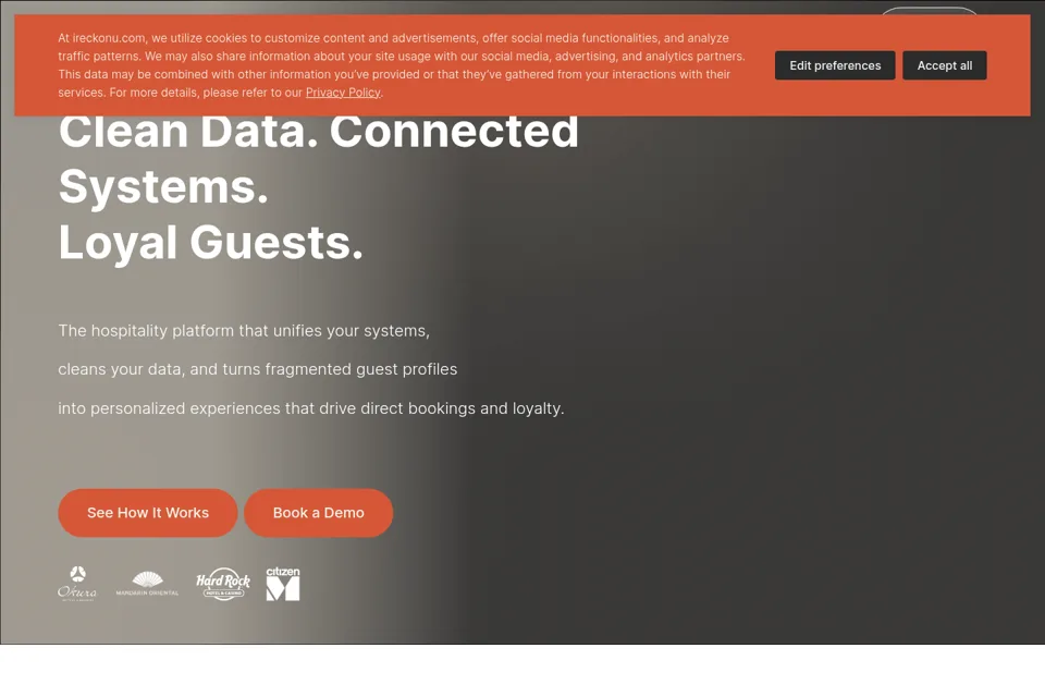 Aperçu de la landing page