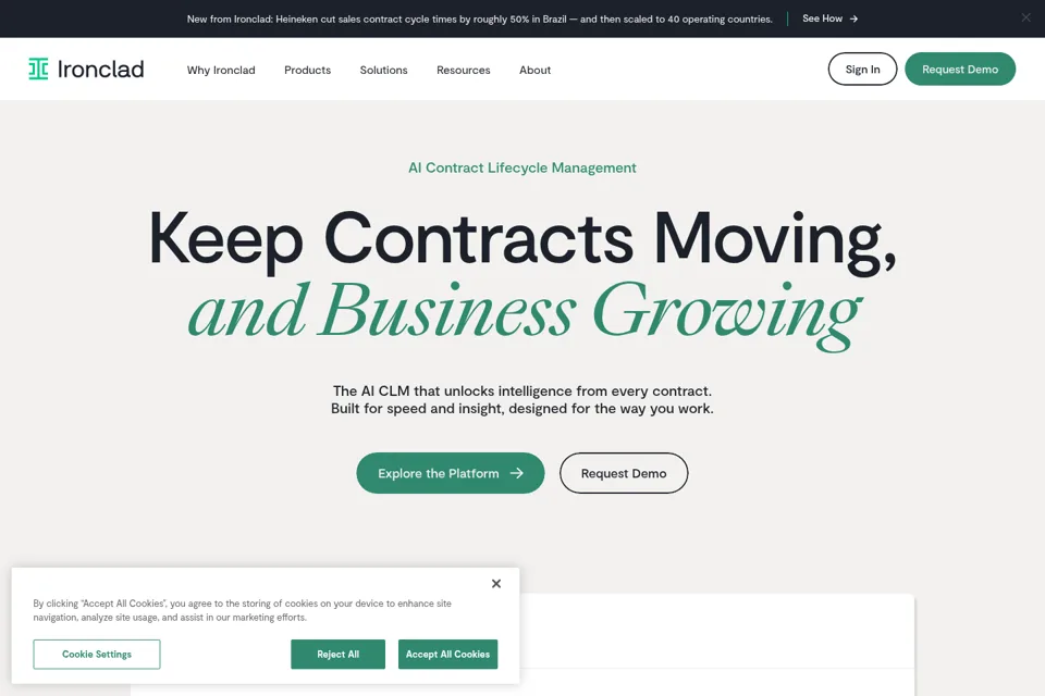 Aperçu de la landing page