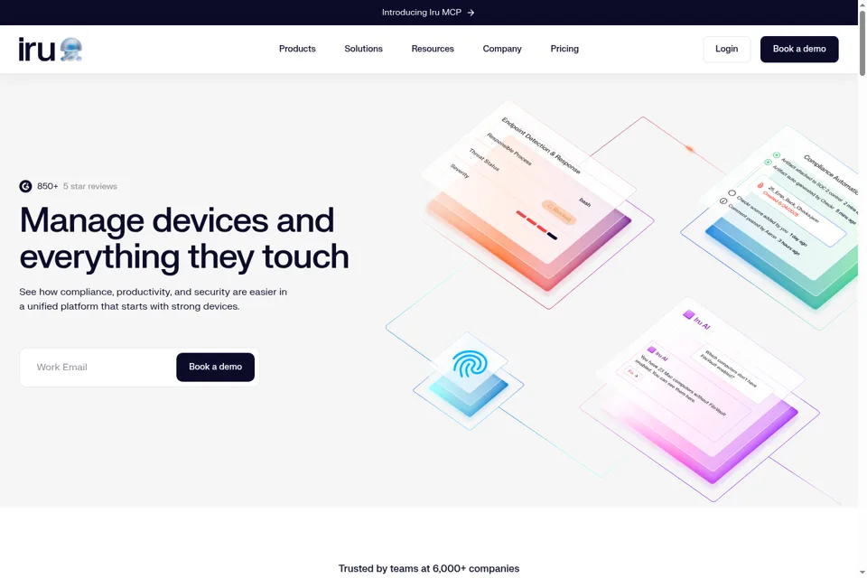 Aperçu de la landing page