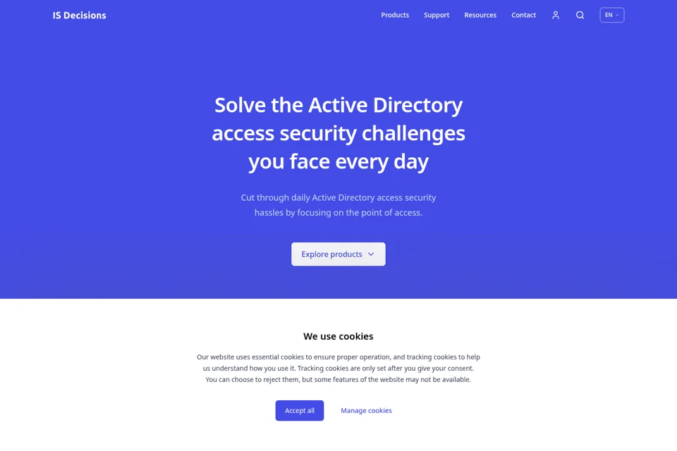 Aperçu de la landing page