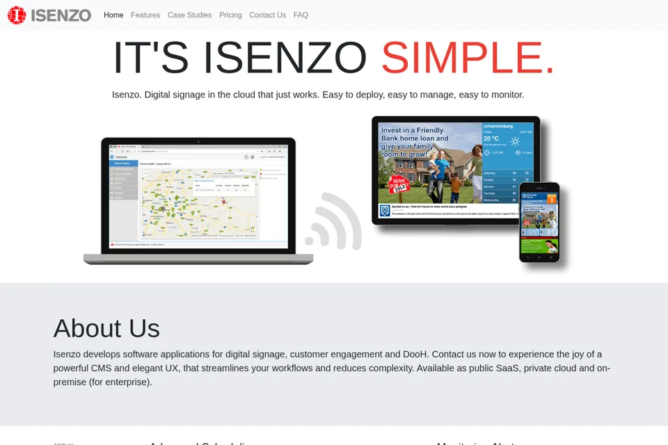 Aperçu de la landing page