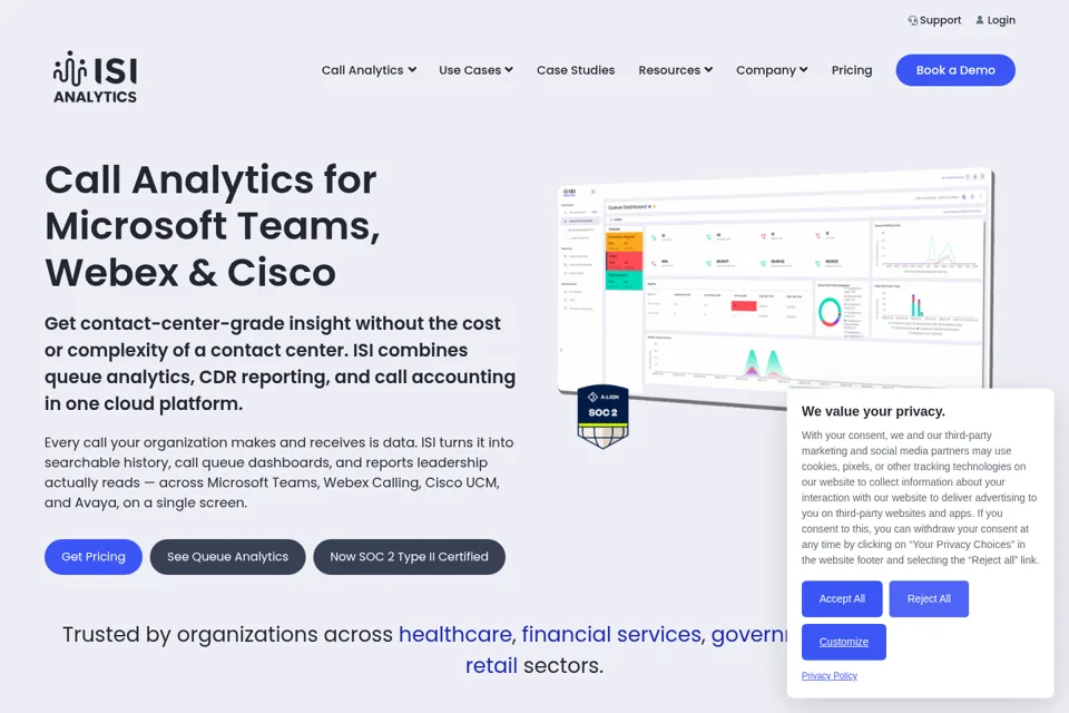 Aperçu de la landing page