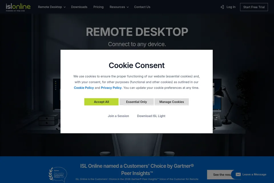 Aperçu de la landing page