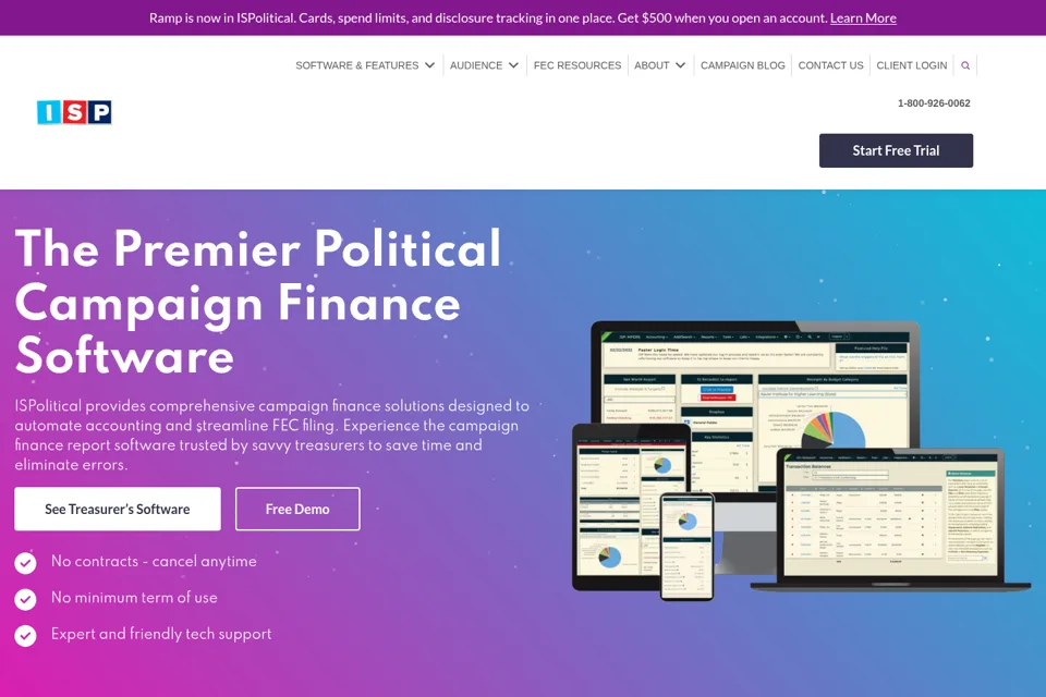 Aperçu de la landing page