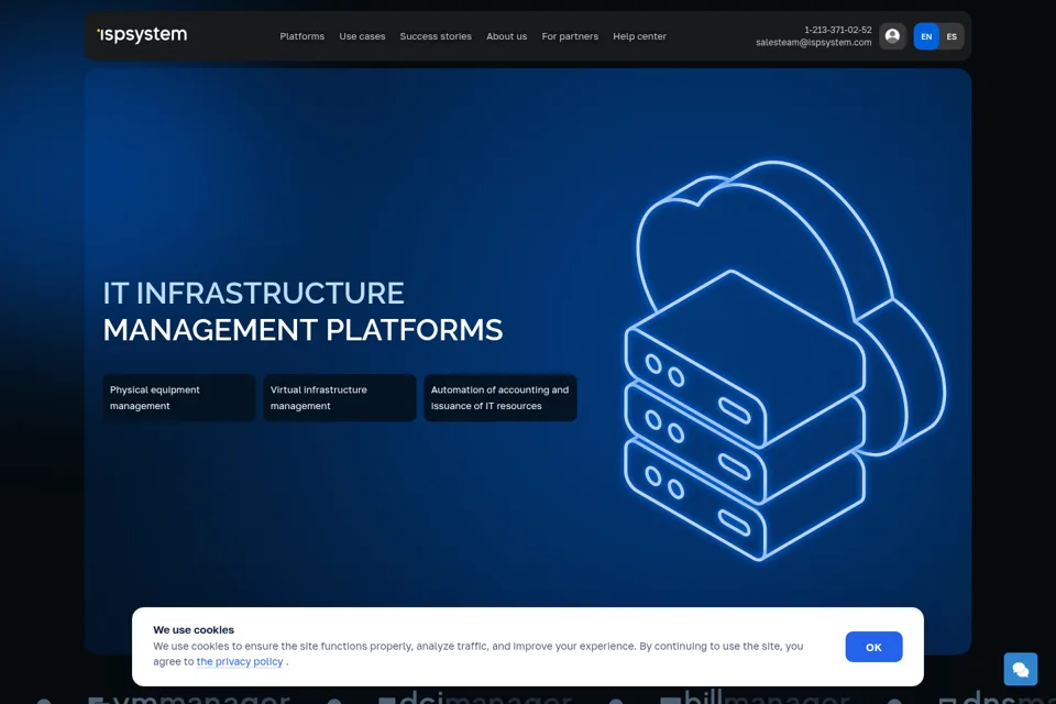 Aperçu de la landing page
