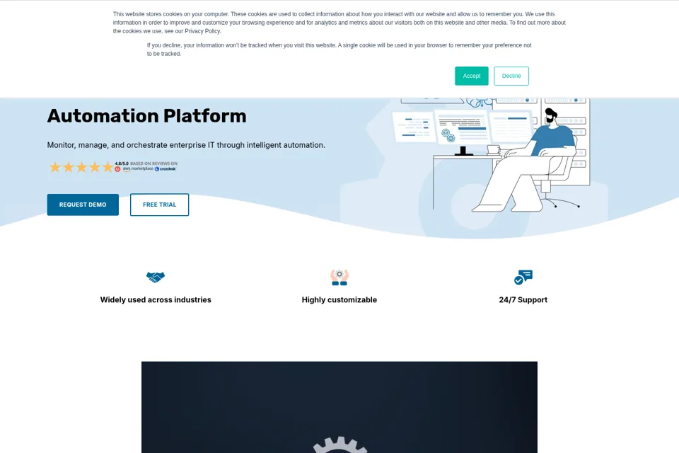 Aperçu de la landing page