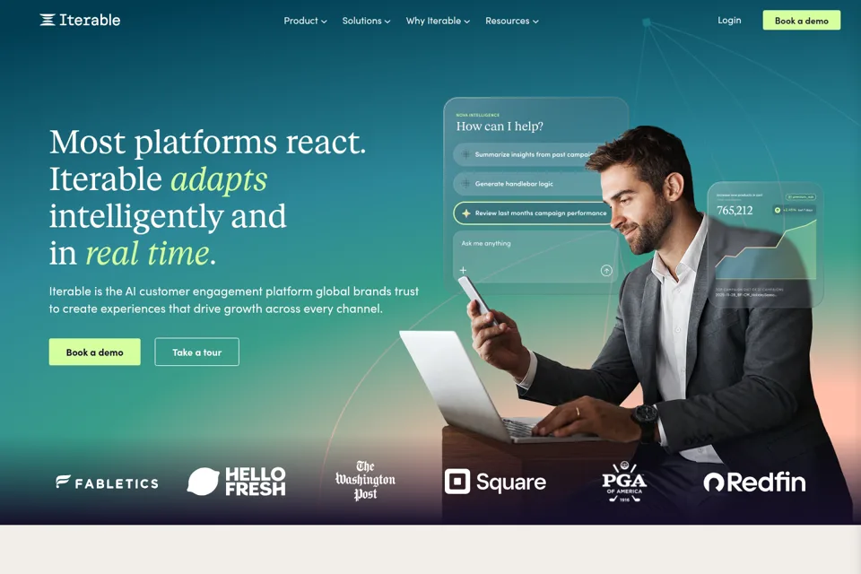Aperçu de la landing page